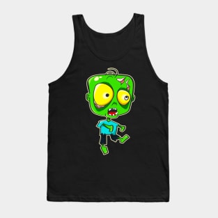 Cartoon Zombie Funny Horror Ghoul Halloween Tank Top